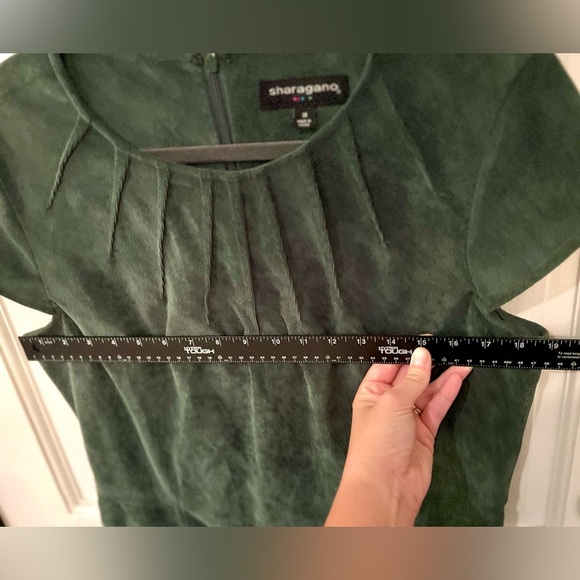 SHARAGANO Green Shift Dress, Size 14 - Picture 10 of 10